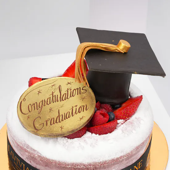 Laviviane Red Velvet Graduation Cake | Blooming Floral