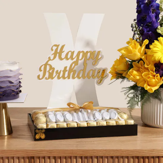 Floward Birthday Chocolates and Cake | Glamorous Flowers