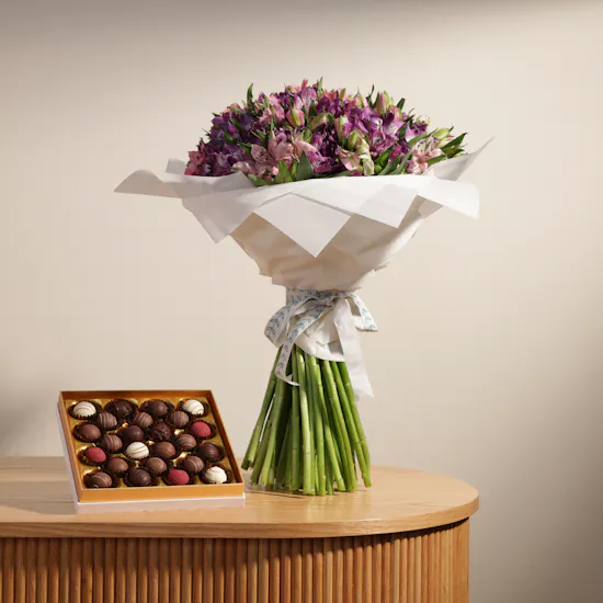 Bateel Alaska Truffles Box | Alstroemeria