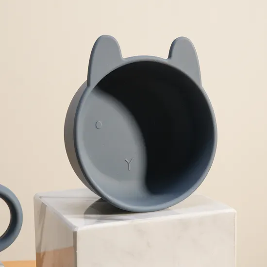 Peek A Boo Liewood Vivi Silicone Rabbit Whale Blue Tableware