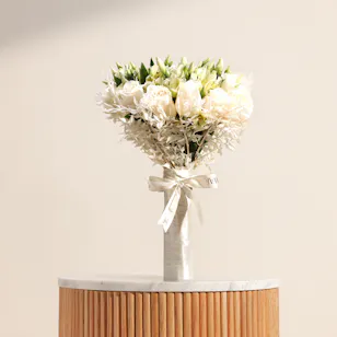 New Beginning White Flower Bouquet
