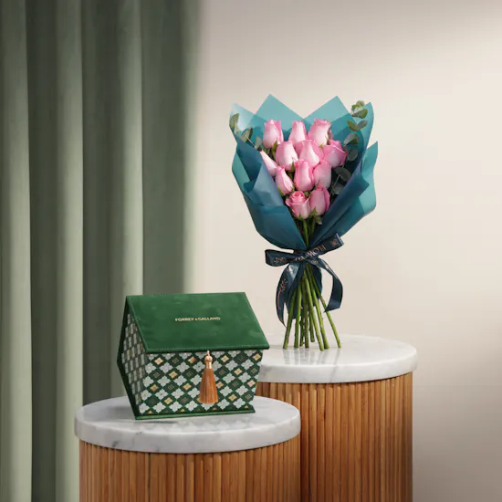 Forrey and Galland Dates and Chocolate Green Box | Light of Flowers
