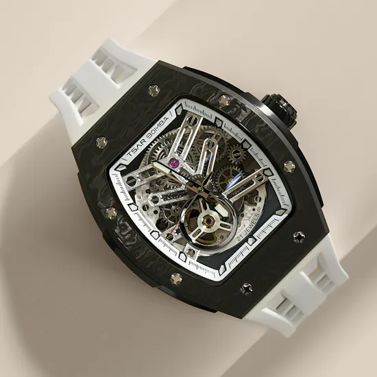 Tsar Bomba Elemental Automatic Elite White Carbon Fiber Men's Watch
