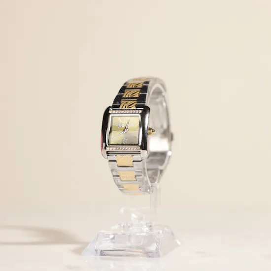 Just Cavalli Silver and Gold Women’s Watch | Graceful Flowers