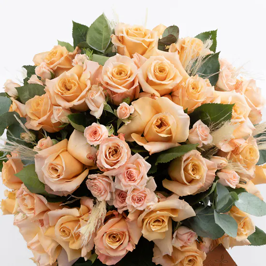 Enchanting Vase of Peach Flowers