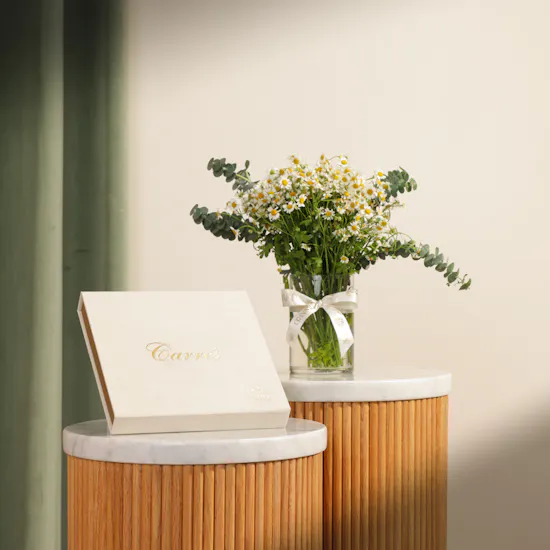 Godiva Fabric Carré Chocolate Box | Delightful Breeze Flower Vase
