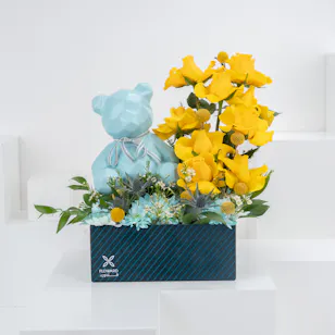 Tuscan Box | Flowers & Bear Tuscan Box | Flowers & Bear