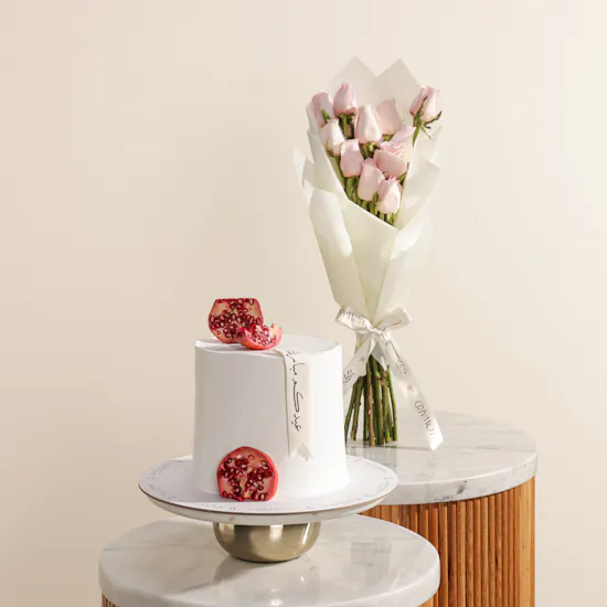December Cake Pomegranate Eid Mubarak Cake | Warm Flowers