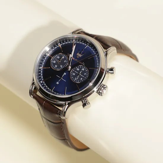 Maserati Epoca Chronograph Brown Leather Men's Watch
