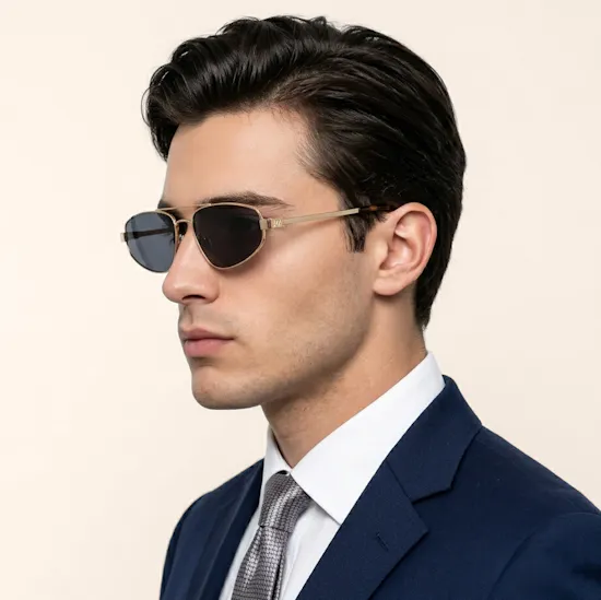 Le Specs Treasure Gold Smoke Mono Unisex Sunglasses