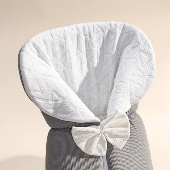 White & Grey Grey Bamboo Baby Sleeping Bag with White Bow