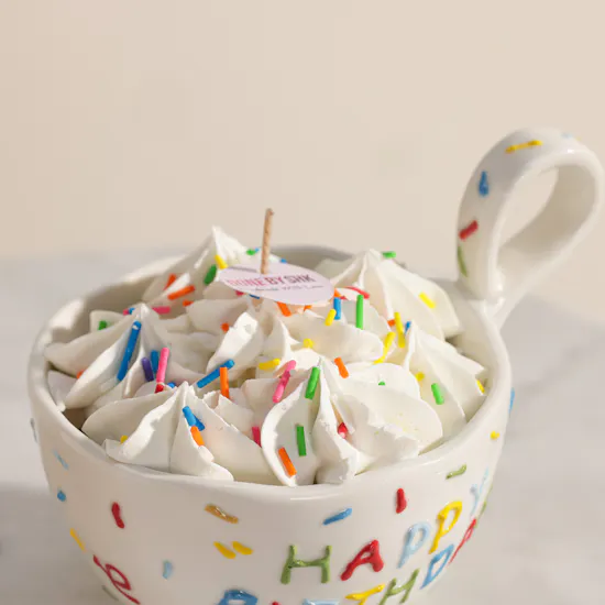 Done By SHK Happy Birthday Mug Cake Candle