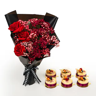 Cheese Cloud Raspberry Cheesecake Box | Red Blooms