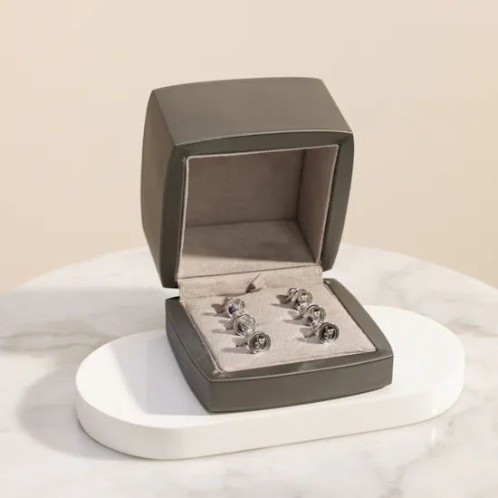 Zayan Lapis Lazuli Silver Cufflinks Set