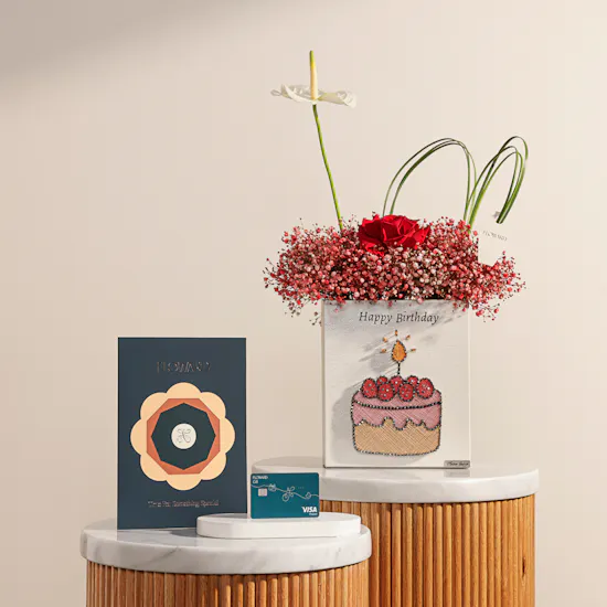 Floward 100 KWD Card | Birthday Joy Flowers