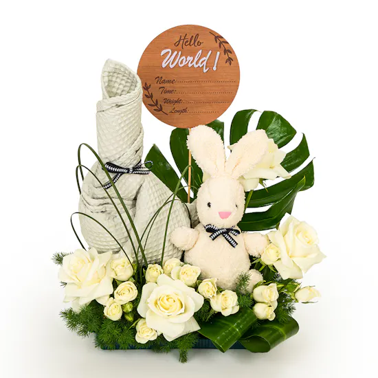 Cozy Bunny Gray Collection | Flowers