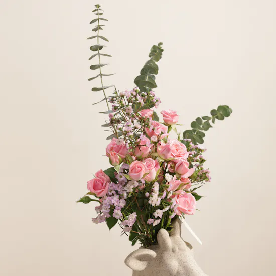 Garden Bloon Pink Baby Rose Flowe Vase