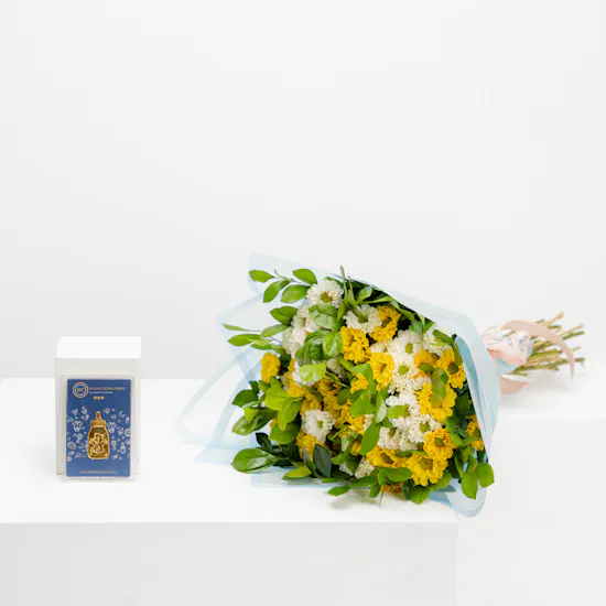 BTC Gold Baby Bottle | Flowers