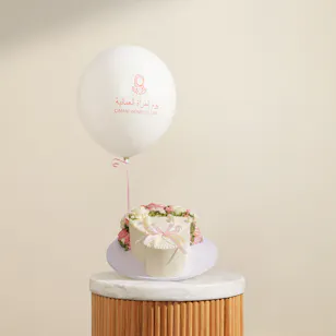 Floward Omani Women’s Day Flower Bouquet Cake and Balloon