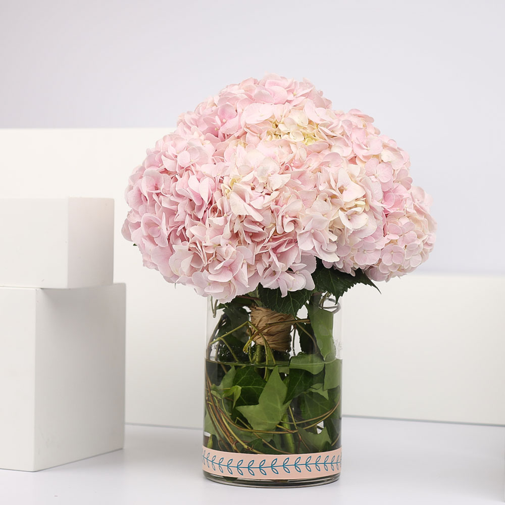 Pink Hydrangea Vase