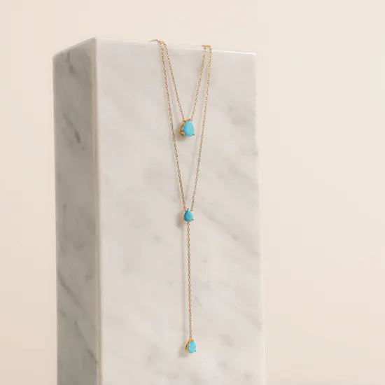 Velvet Desert Turquoise Capri Layered Necklace