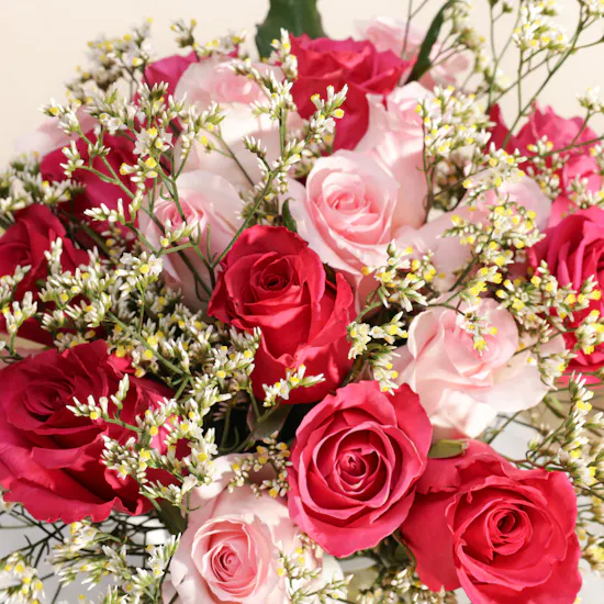 Joyous Pink Rose Vase