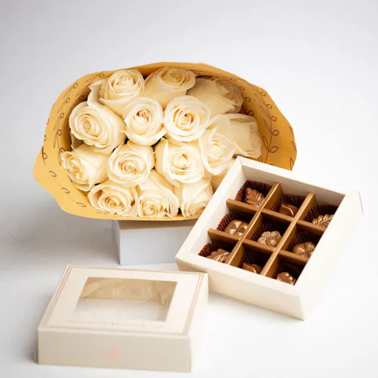 Chocolate Box | White Roses