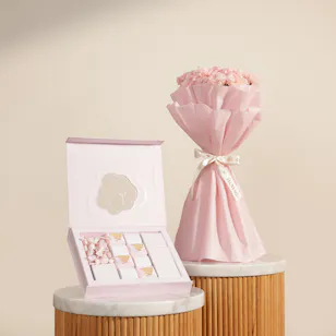 Patchi Welcome Baby Pink Chocolate Box | Cute Flowers Bouquet 