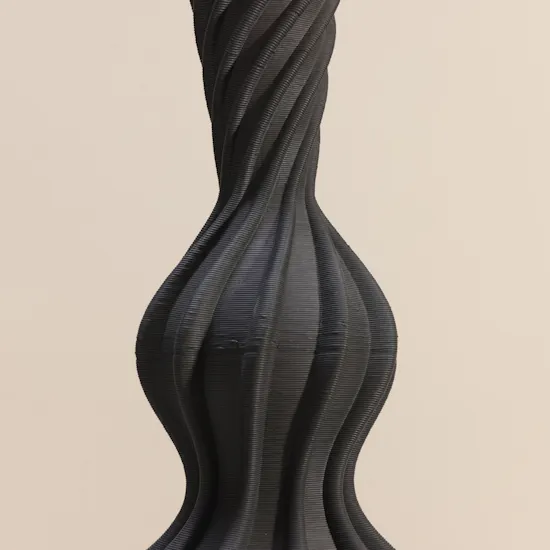 Floward 3D Elegant Vase | Black