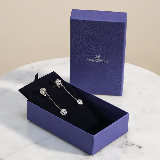 Swarovski Generation Clip Rhodium Plated Earrings