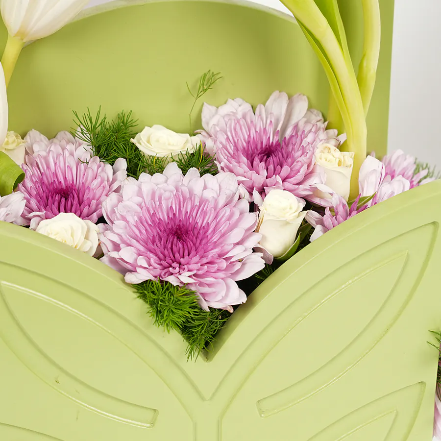 Blooming Beauty Wooden Basket  4