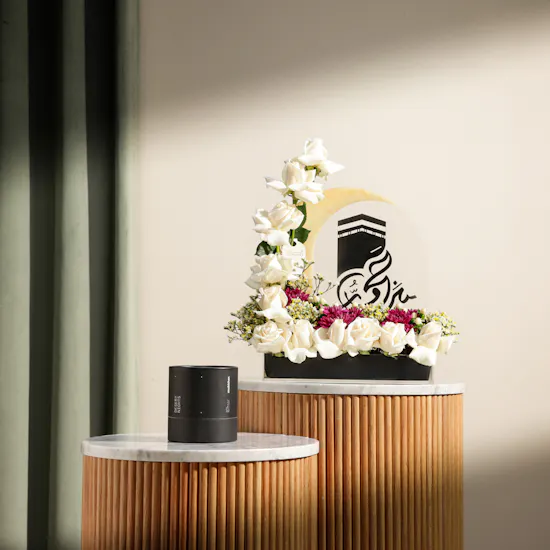 Mubkhar Scented Candle | Hajj Mabrour Elegant Floral Tray