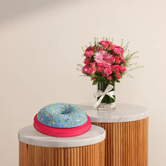 DOH! You Are Loved Small Blue Donut | Magical Flowers
