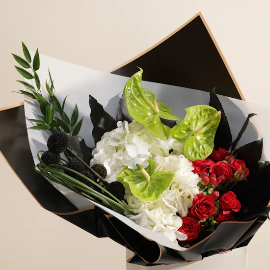 The Verdant Charm Flowers Bouquet