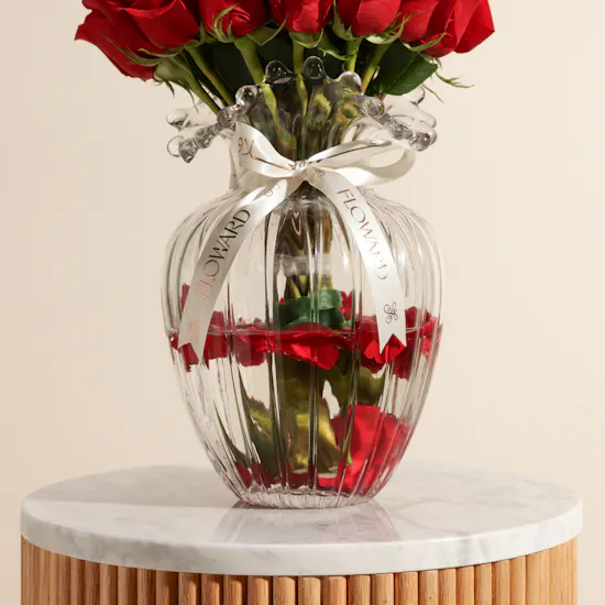 Romance Red Roses Vase