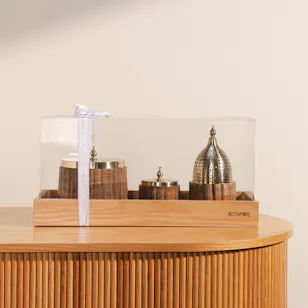 Nuts and More Luxury Wooden and Acrylic Trio Box