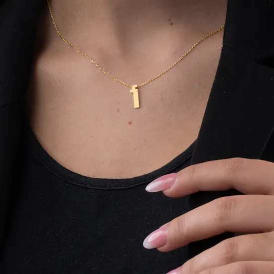 Midad letter Alef Necklace | 18 k Gold
