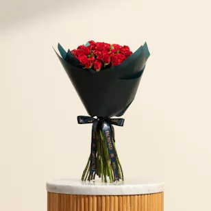 Crimson Devotion Red Baby Roses Bouquet 