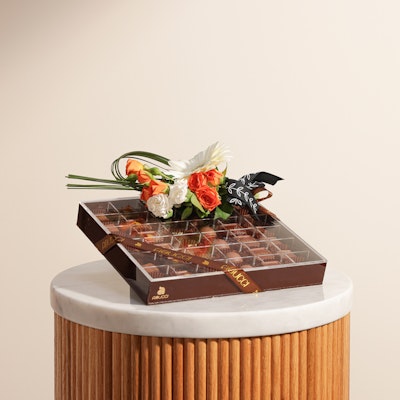 Abucci Chocolate Box | Elegant Flowers