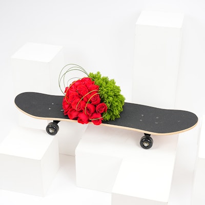 SKATEBOARD With Flowers