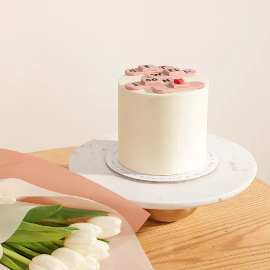 Floward Get Well Soon Cake | Flowers Charming Bouquet
