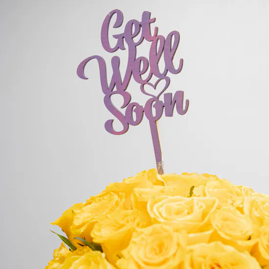 Get Well Soon Red Vase