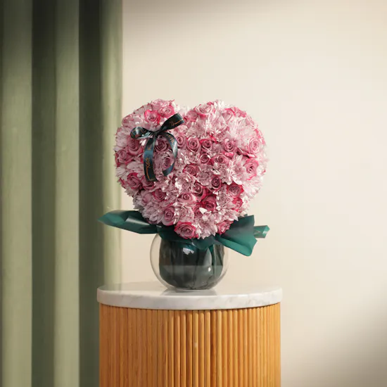 Heart's Desire Flowers Vase