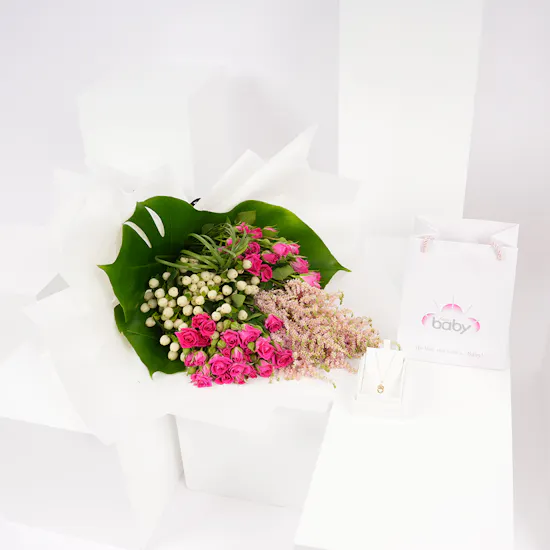 Baby Fitaihi Sherry The Bunny Necklace | Fuchsia Blooms