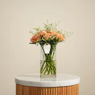 Opulent Orange Roses Vase