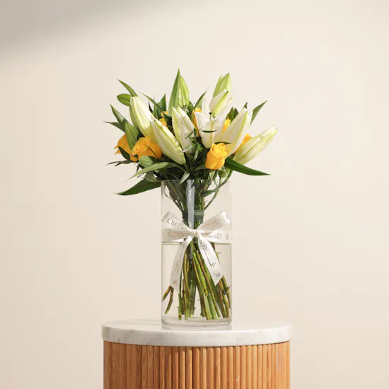 Golden Celebration Flower Vase