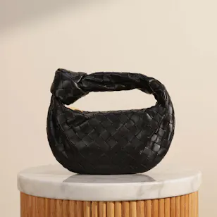 Bottega Veneta Black Mini Jodie Leather Women’s Bag Bottega Veneta Black Mini Jodie Leather Women’s Bag