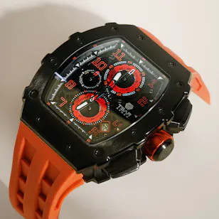 Tsar Bomba Elemental Quartz Black Orange Men's Watch