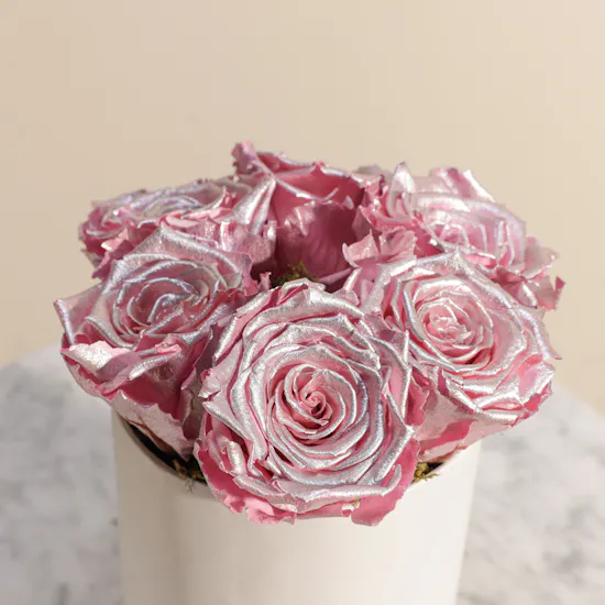 Preserved Pink Roses Box