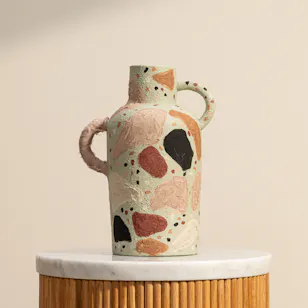 Nno Terrazzo Mixed Media Masterpiece Vase